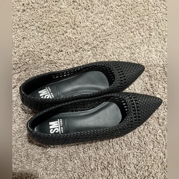 New SM New York Ballet Flats in Black Women’s Pinted Tie Woven , size 9 - Picture 7 of 7